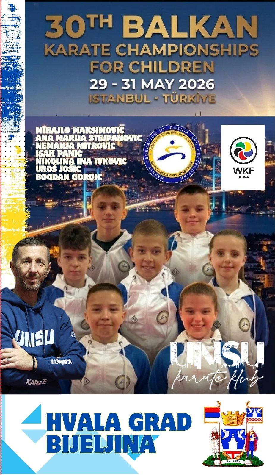 BIJELJINA: Sedam karate reprezentativaca i reprezentativki KK Unsu uz pomoć grada putuje na Balkanski šampionat u Istanbul