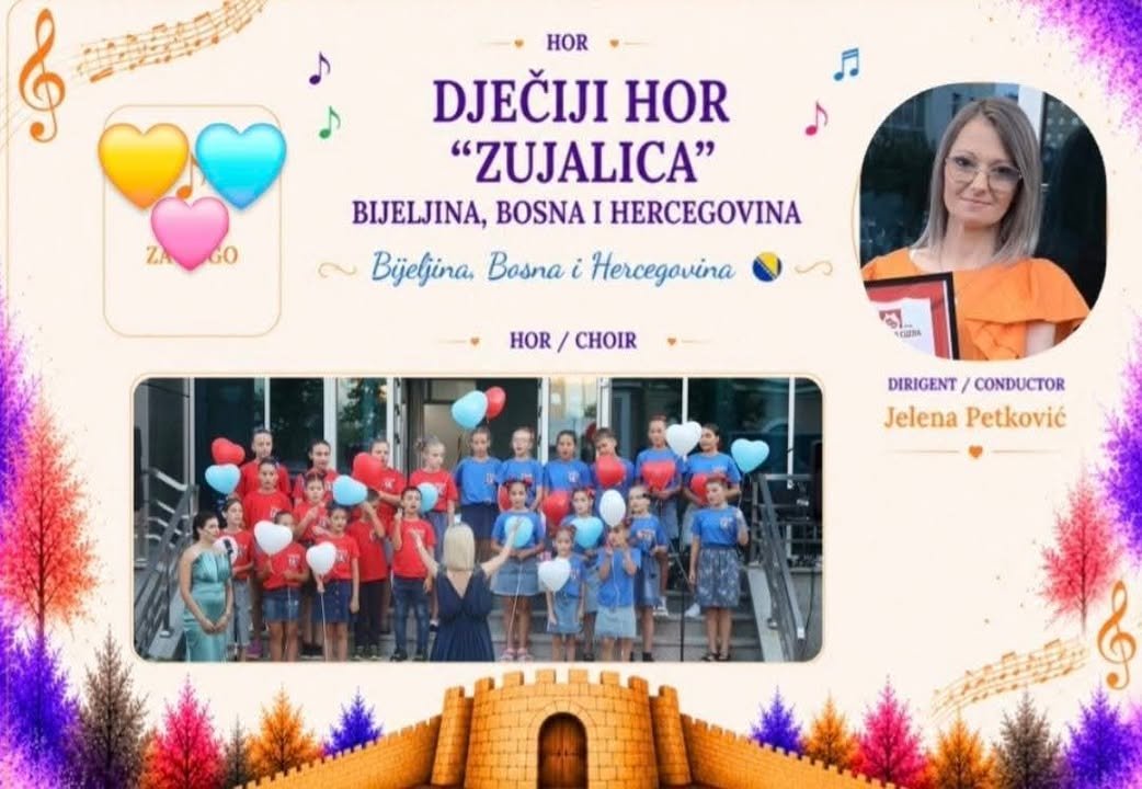 Dječiji hor ''Zujalica'' predstavlja Bijeljinu i Republiku Srpsku na međunarodnom festivalu u Nišu od 20-23. avgusta