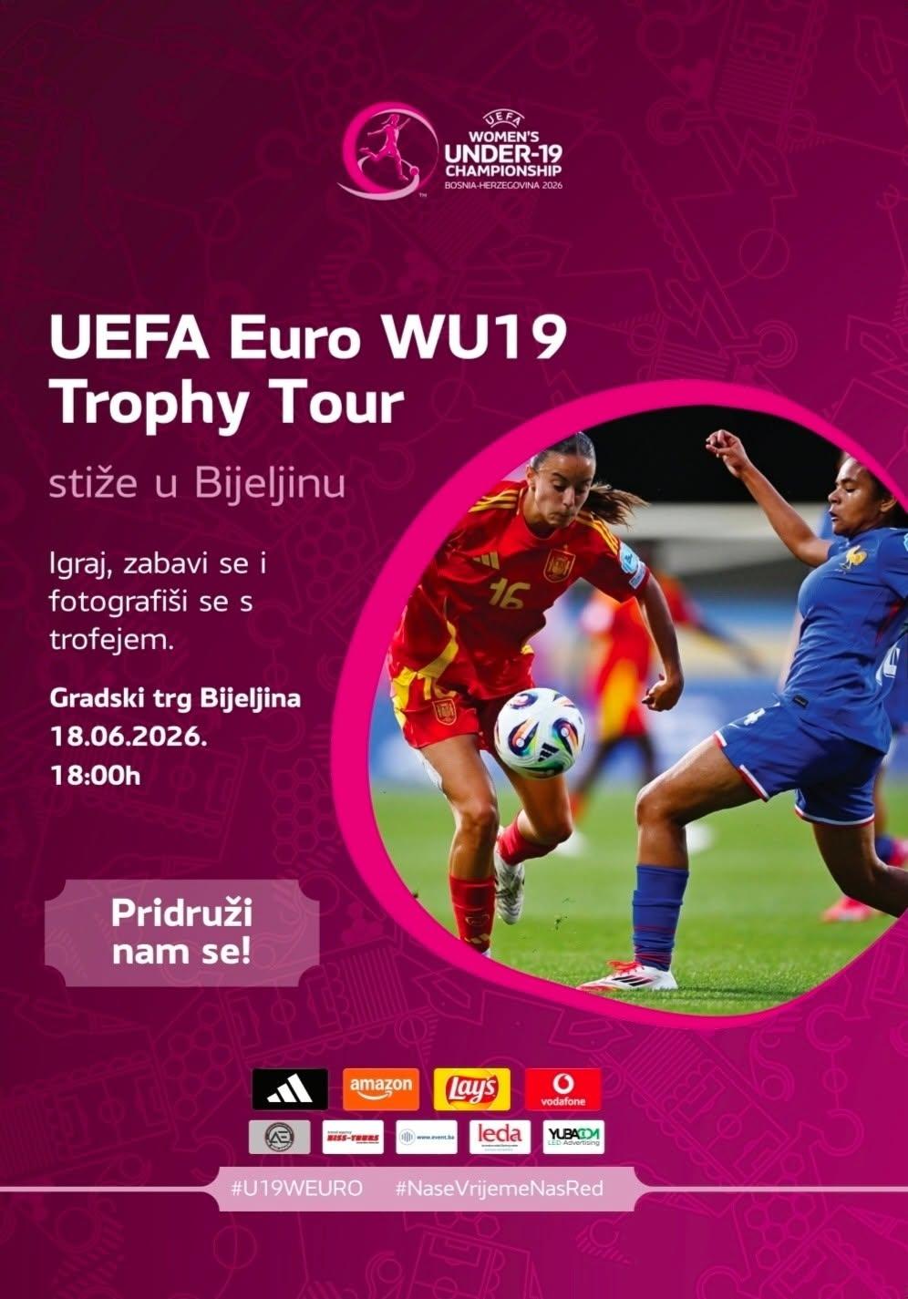 Bijeljinski trg 18. juna domaćin Trophy Tour događaja: Sport, zabava i trofej Evropskog prvenstva stižu u grad
