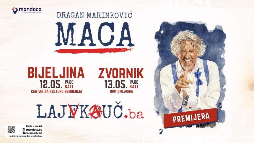 Dragan Marinković Maca 12. maja sa monodramom ''Lajf kouč'' stiže u Bijeljinu